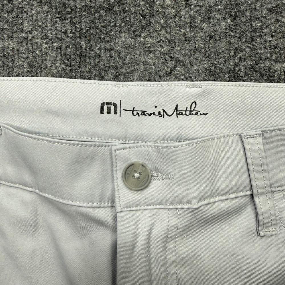 TravisMathew Mens Performance Golf Pants Light Grey Size 36 Straight Leg Solid - Picture 7 of 9